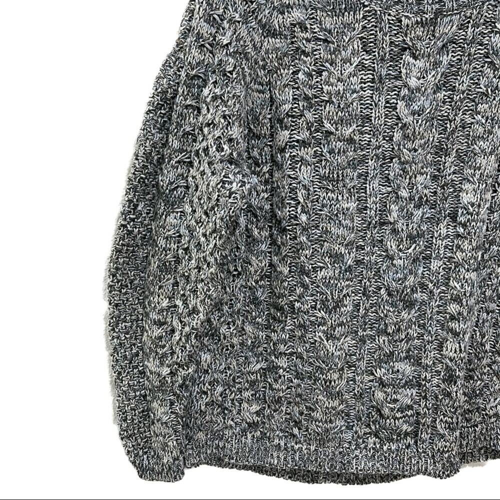 John + Jenn Marled Cable Knit Crewneck Oversize Sweater Size S - Picture 5 of 9
